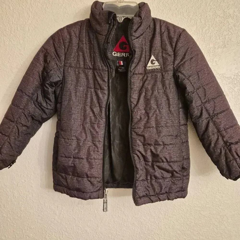 NWOT GERRY Kids Puffer Jacket Grey: XS 5-6